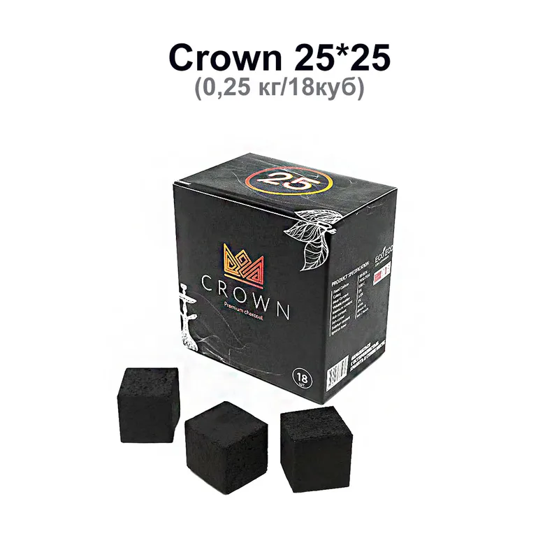 Уголь Crown 25*25 (0,25 кг/18куб)