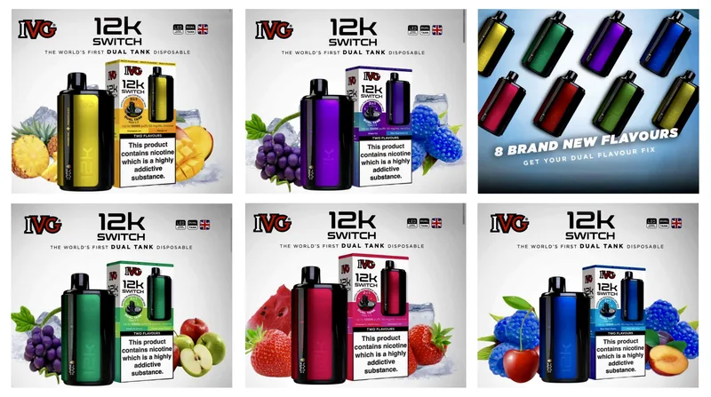 IVG DUAL TANK 12000 (Plum Pomegranate-Grape Kwi)